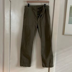 RRL green military / utility pants